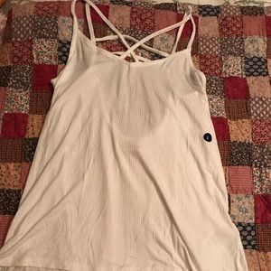 White strappy Hollister tank top